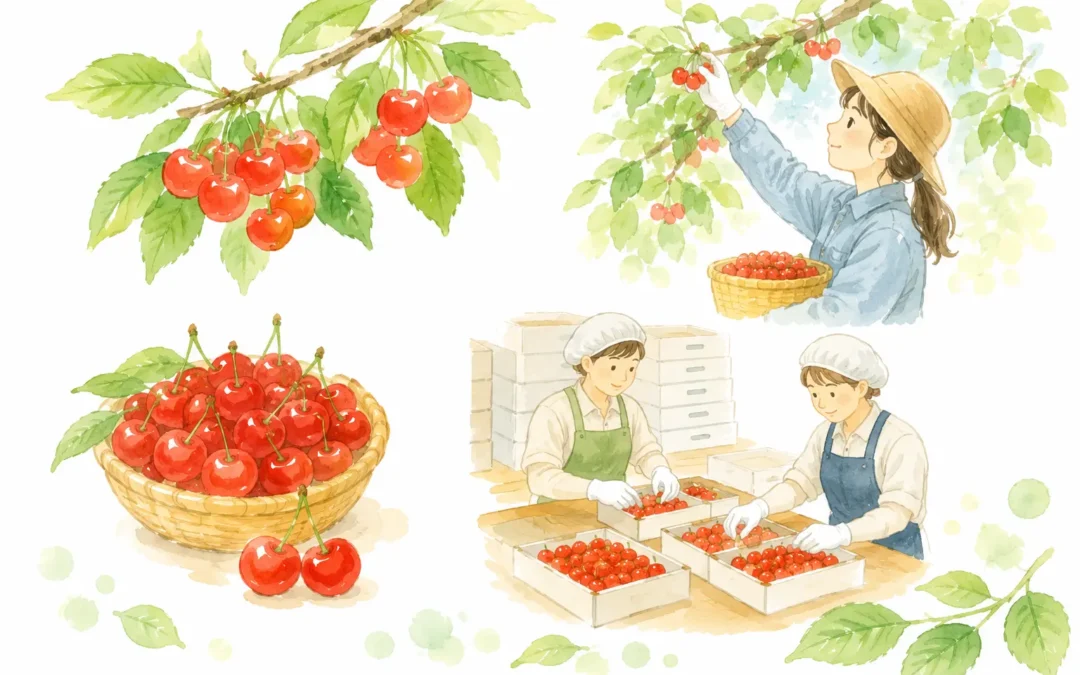 2026さくらんぼ🍒収穫及び選果箱詰めスタッフ急募